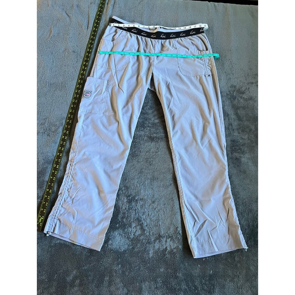 Koi Lite Soft Lavender/Grey Scrub Pants Womens Slim Fit Mechanical Stretch XL